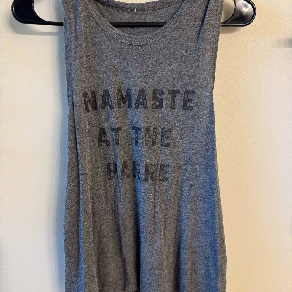 Namaste at the Barre - Pure Barre Gray Tank Top